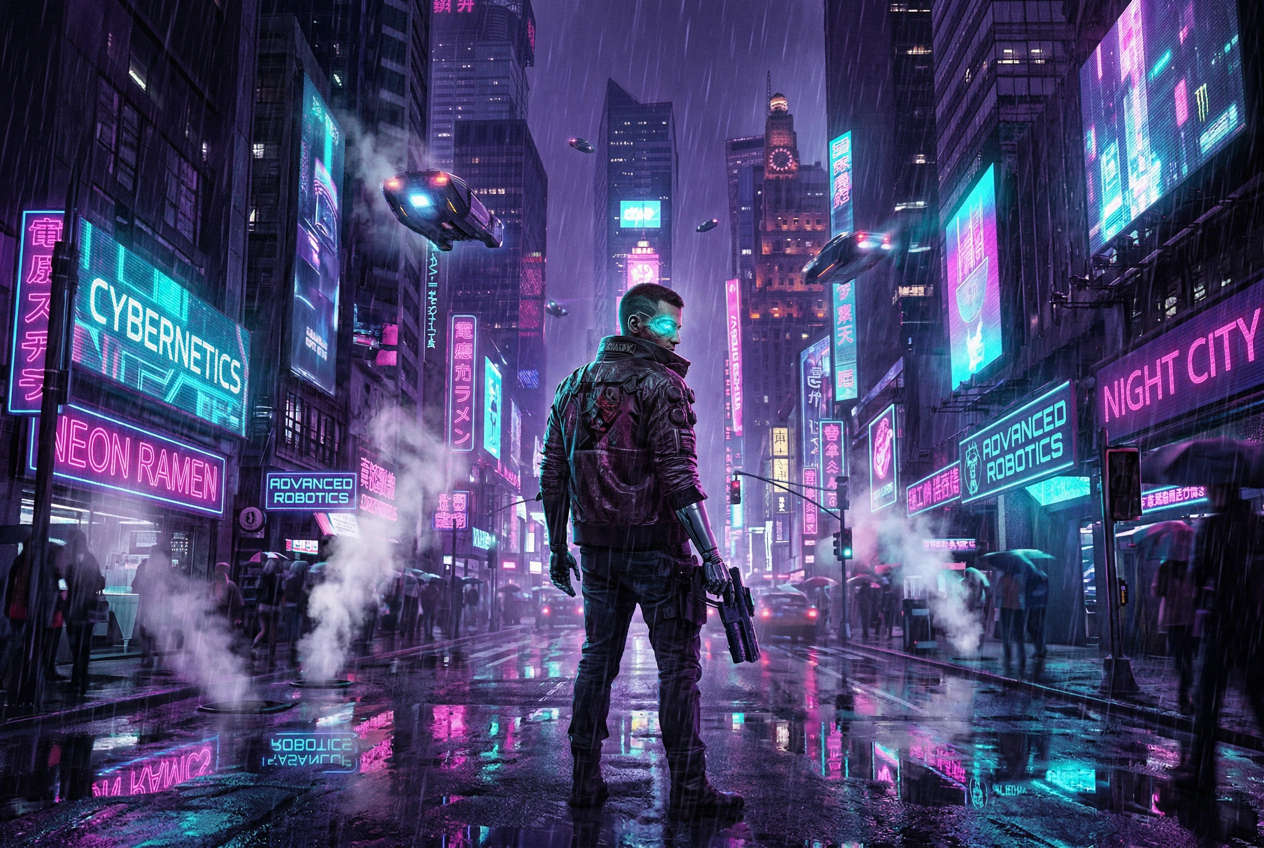 Cyberpunk - Neon und Chrom